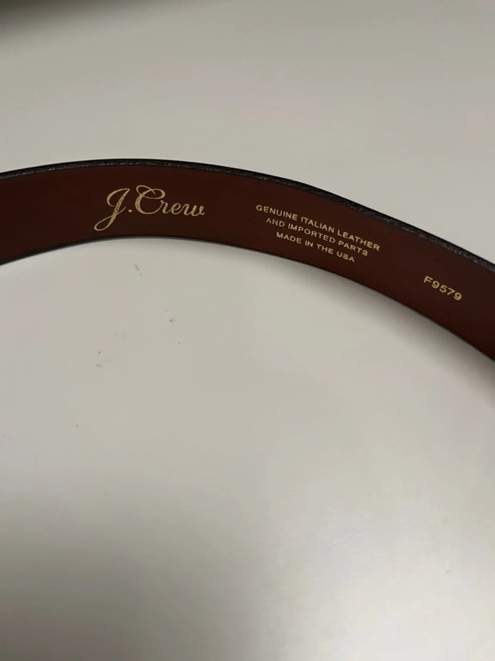 J. Crew Brown Leather Belt with Brass Buckle size small - Picture 2 of 11